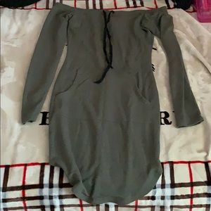 Windsor off the shoulder hoodie dress